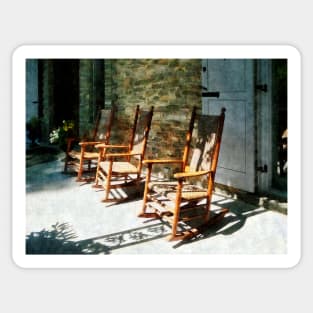 Suburbs - Three Wooden Rocking Chairs Sticker